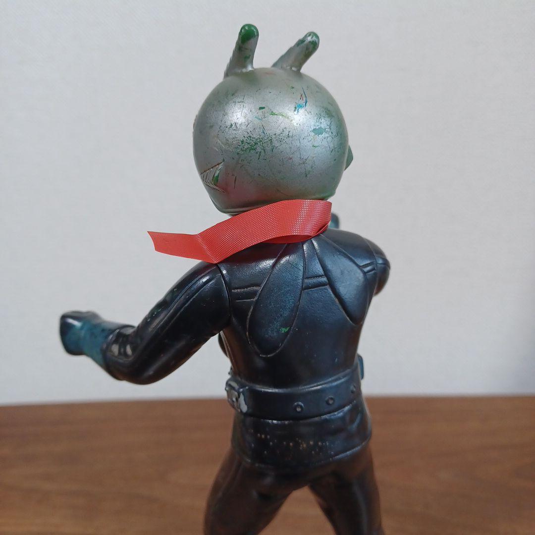 当時もの旧バンダイ社製　仮面ライダー１号＆２号　希少ソフビフィギュア２体セット