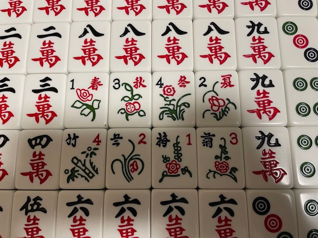 ドラえもん麻雀牌（レーザー彫刻) 専用ケース付き　144個　大きな麻雀44mm