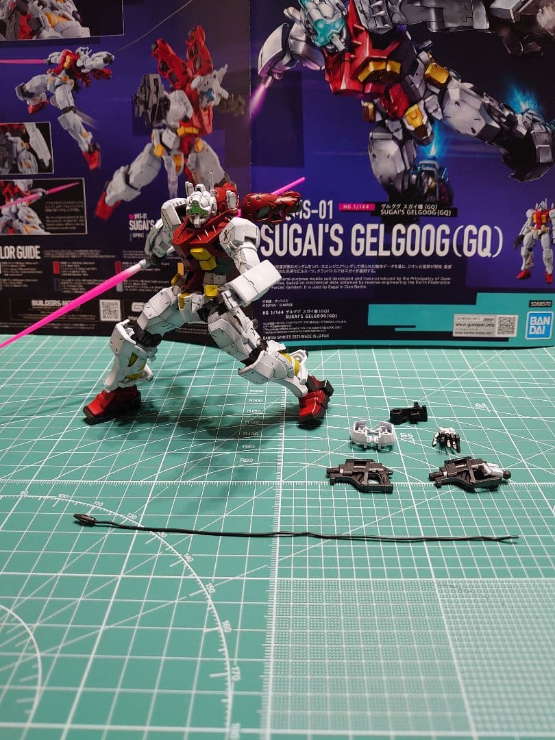 HG ジークアクス(全塗装+部分塗装)完成品の5点セット