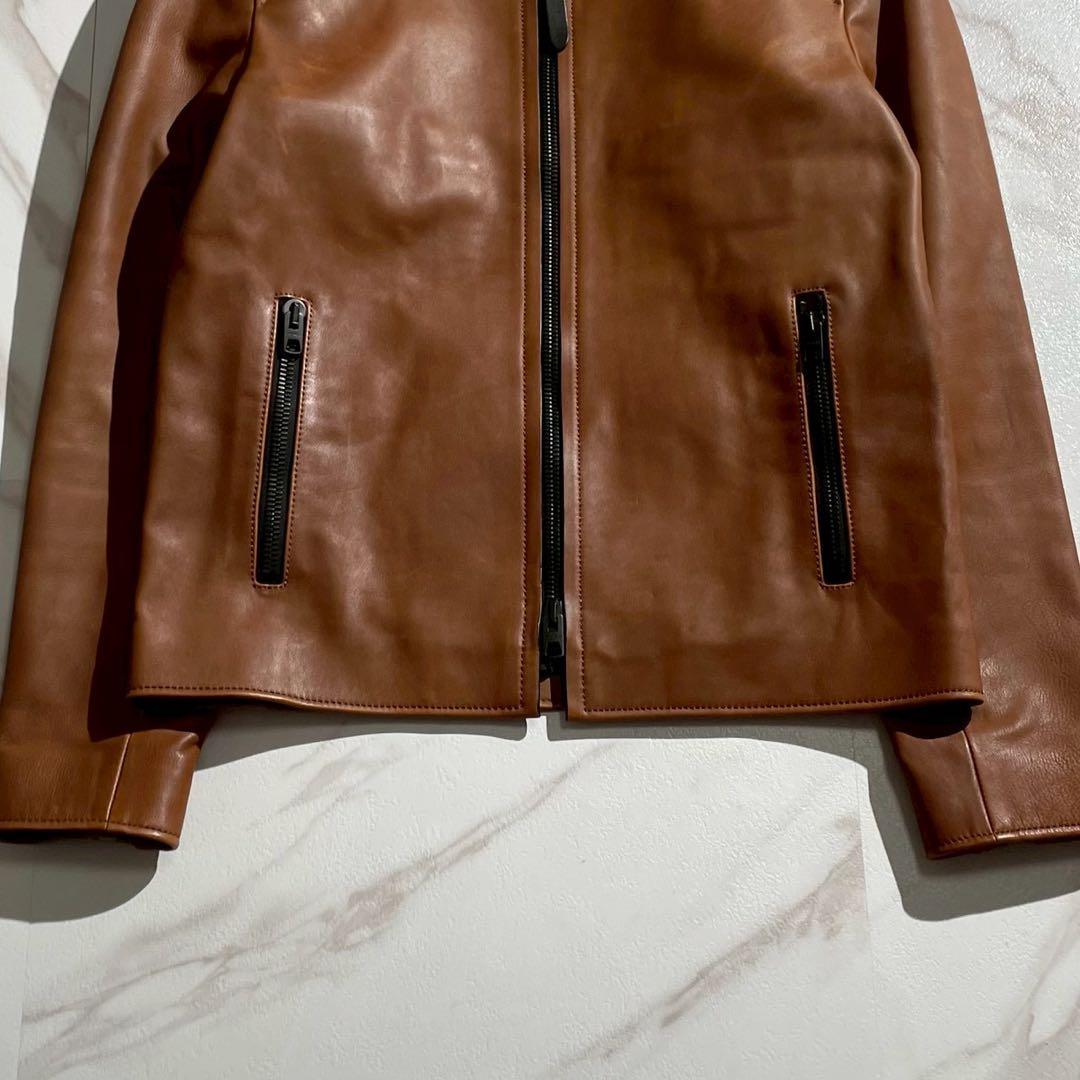 ジャケット・アウター COACH Mint Single Riders Jacket Leather