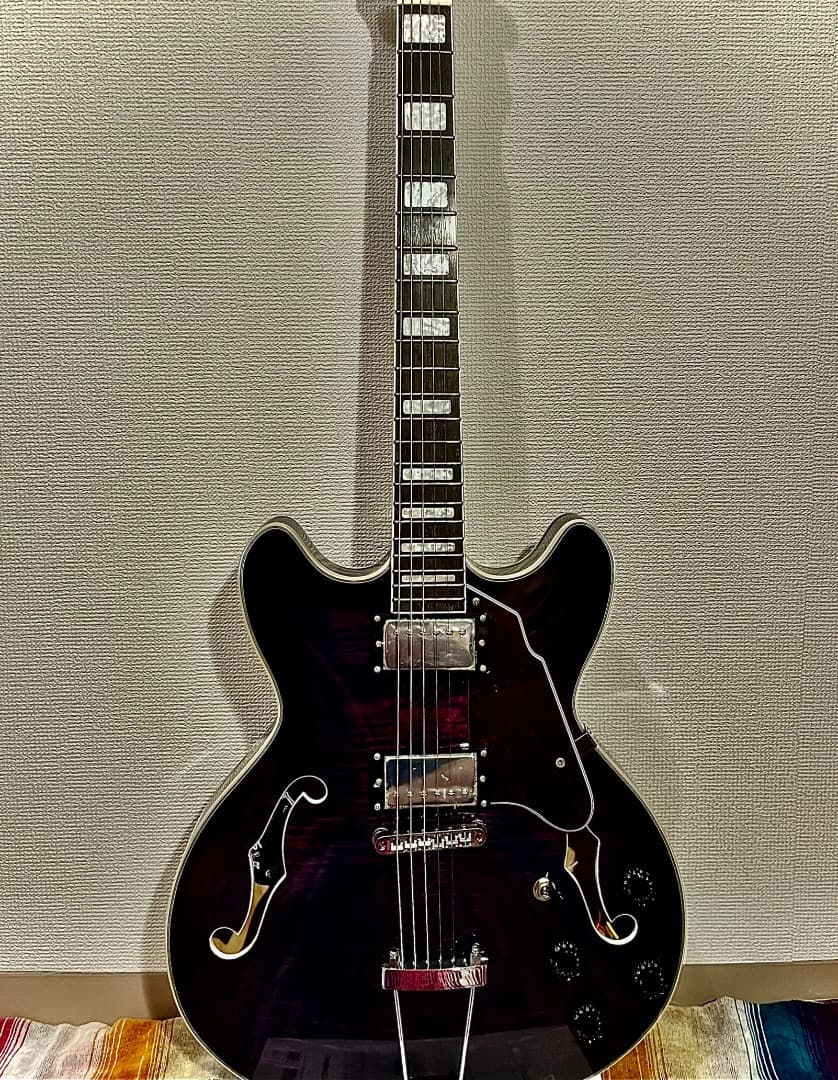 ギター GROTE 335 style jazz Electric Guitar wit