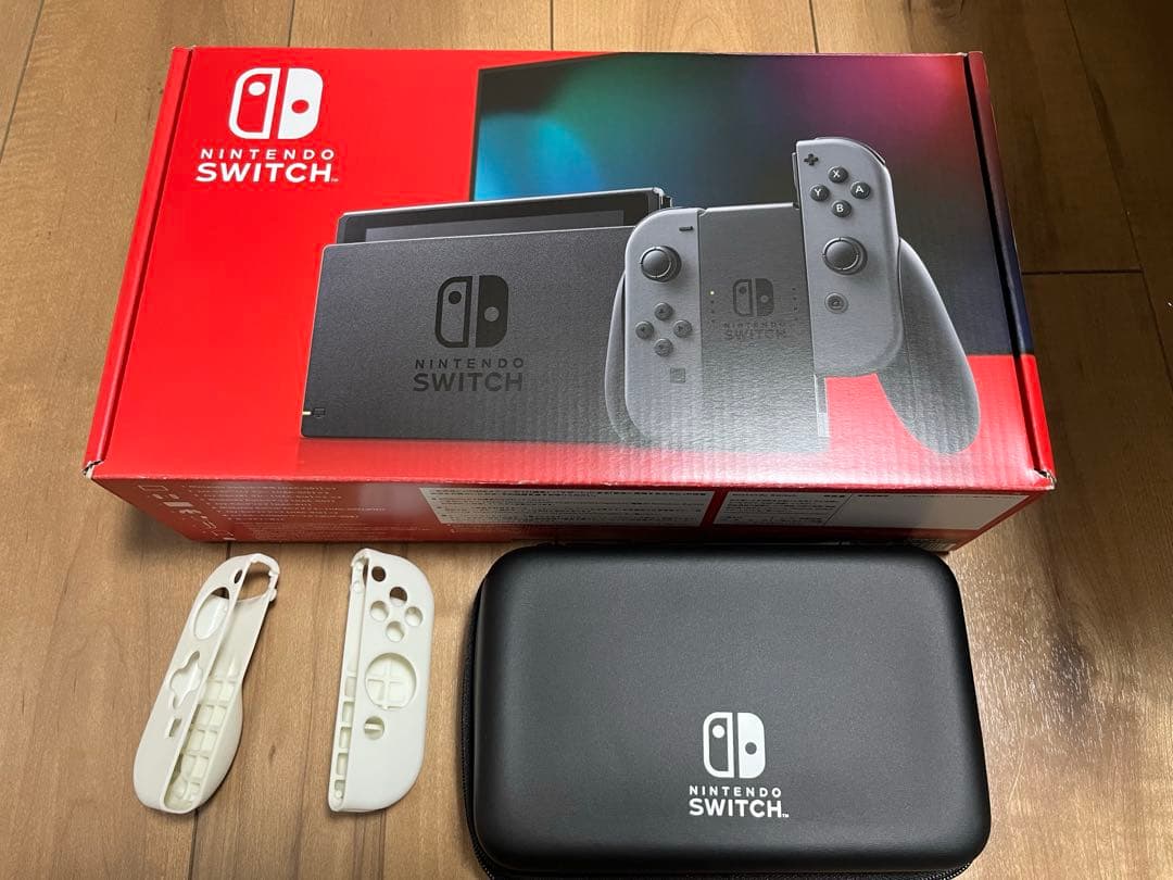 Switch本体（バッテリー強化版）　グレー　付属品完備　持ち運びケース