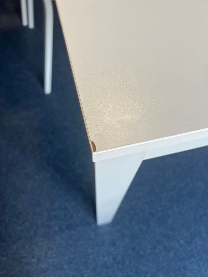 美品 イケア ホワイト 伸縮 ダイニングテーブルセット 4脚付きIKEA