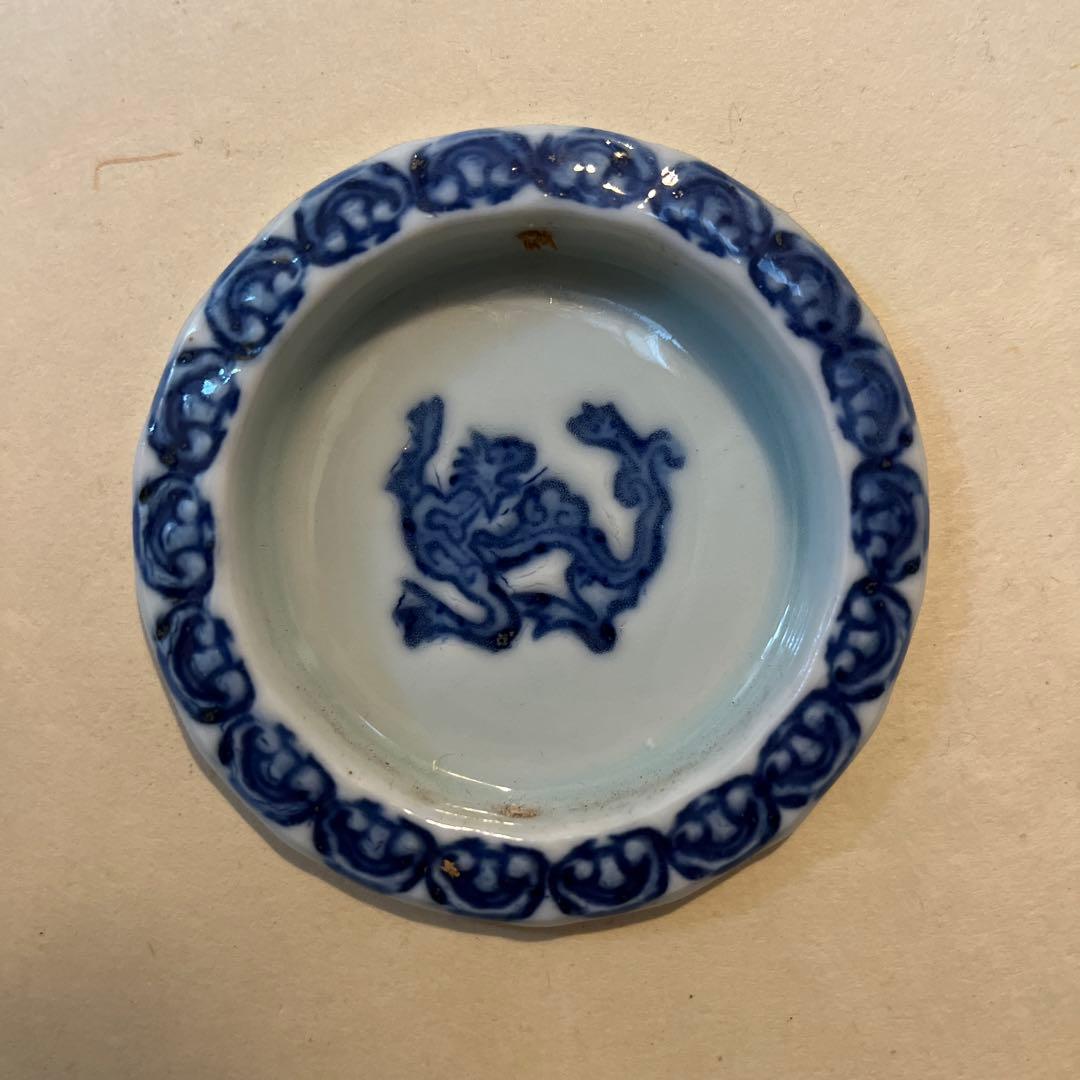 珍品　風炉先　茶道具　陶器　取手　辰砂　古染付　　 時代物　送料無料