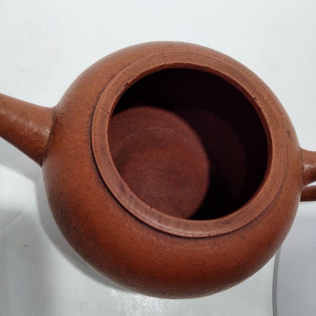 M156-2 荊渓恵孟臣製 水平刻 紫砂朱泥壷 朱泥急須 時代古作 煎茶道具　D