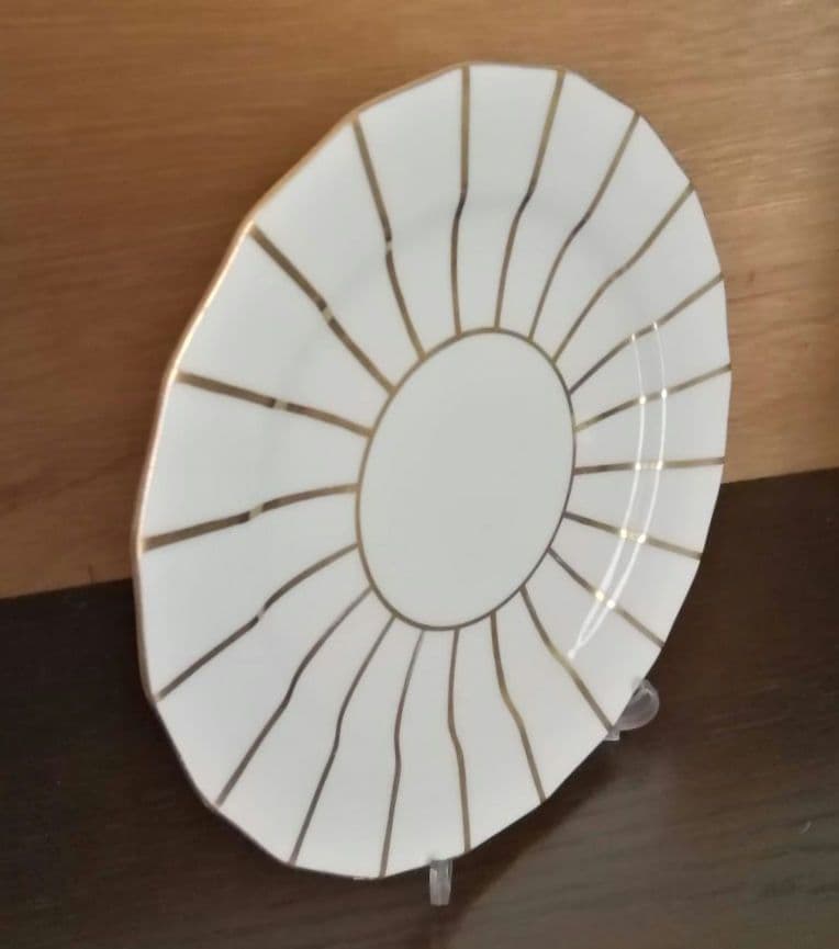 逸品　金彩装飾　ケーキ皿　飾り皿　アールデコ　Cauldon　英国 1905年製