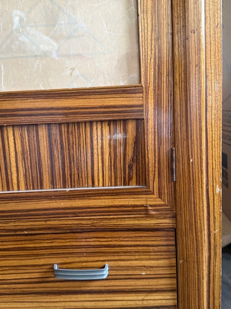 【送料込み】茶箪笥　童子絵　和家具　ヴィンテージチェスト