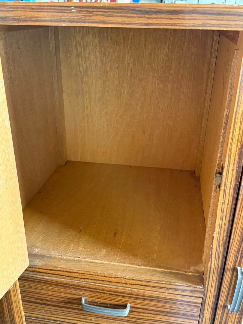 【送料込み】茶箪笥　童子絵　和家具　ヴィンテージチェスト