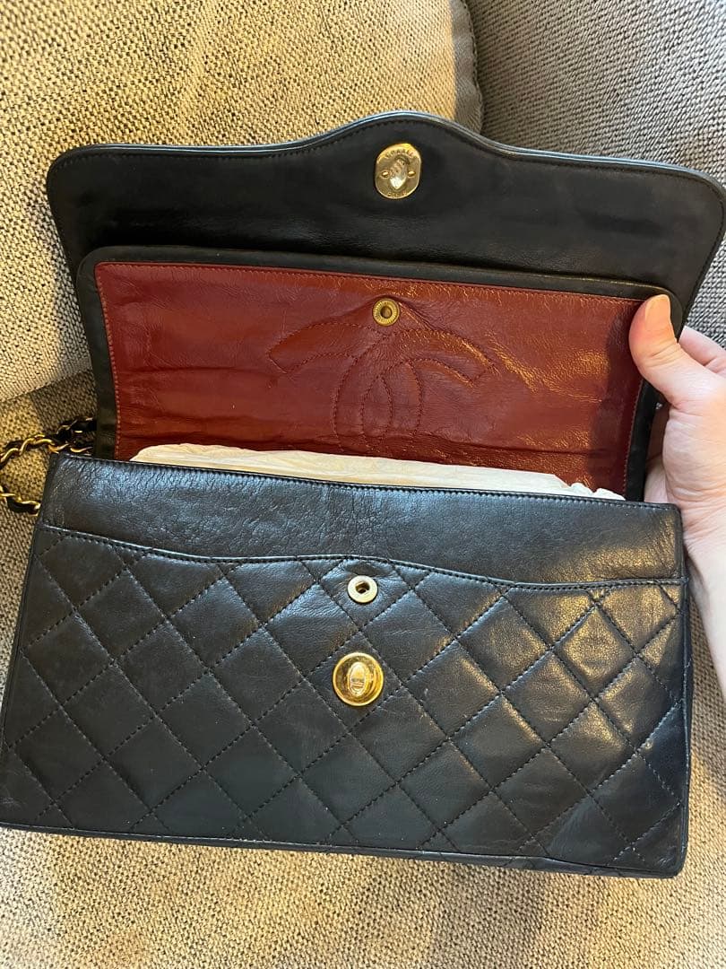 正規品　CHANEL パリ限定　Wフラップ　チェーンショルダー　マトラッセ