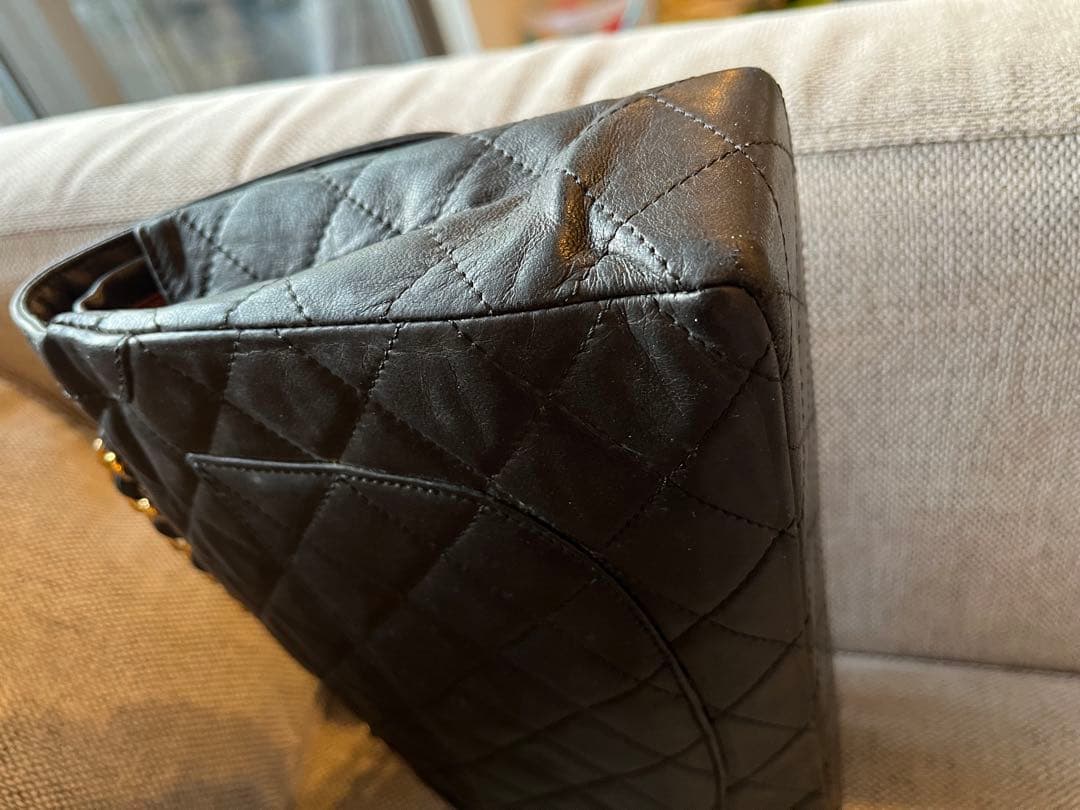 正規品　CHANEL パリ限定　Wフラップ　チェーンショルダー　マトラッセ