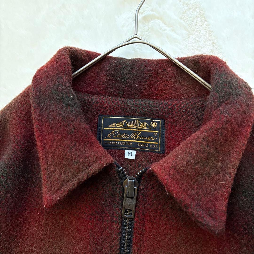 ジャケット・アウター 80s EDDIE BAUER OMBRE CHECK WOOL JACKET