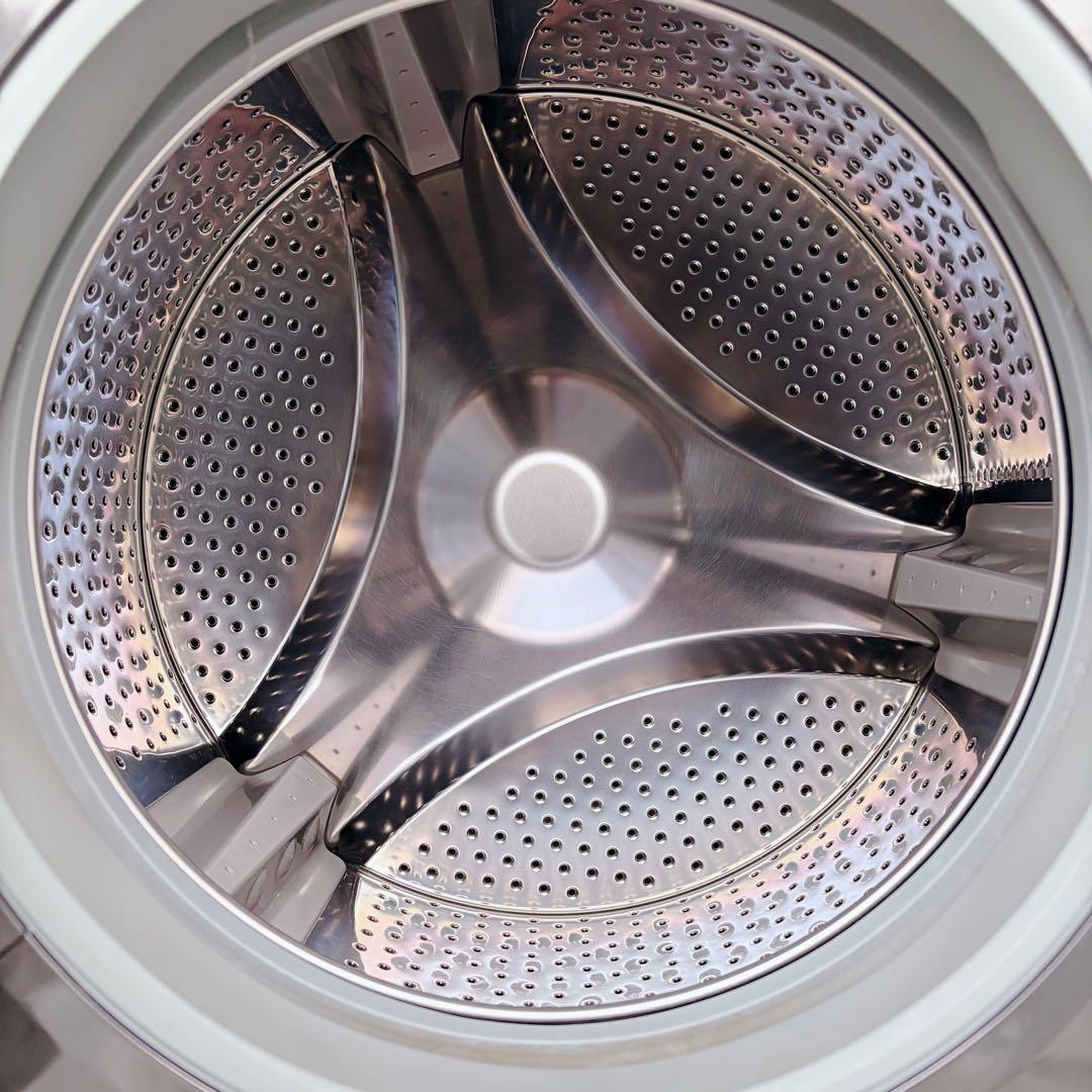 運搬取付無料！クリスタルホワイト純正シャープドラム電機洗濯乾燥機！完動品超美品！