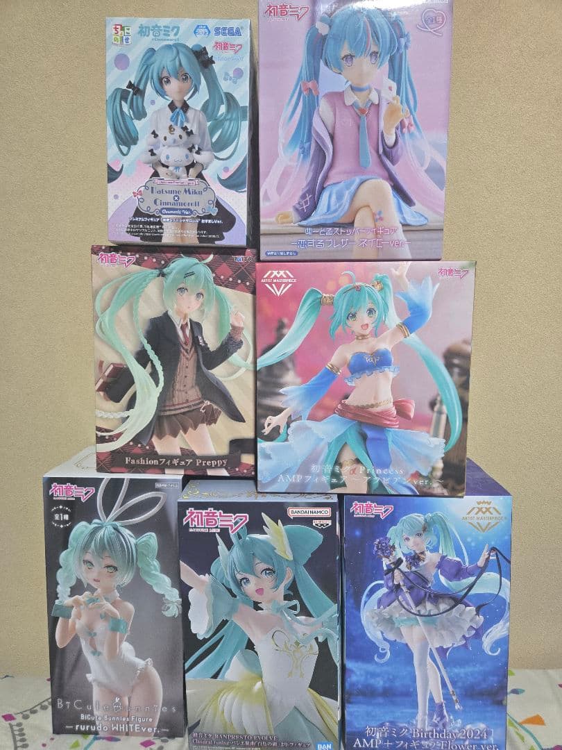 【新品未開封】★初音ミク プライズフィギュア 7つセット★