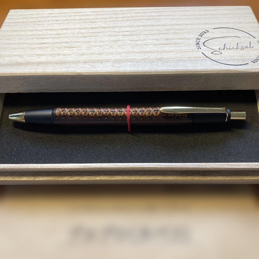 シックザール 革軸ペン プエブロ タバコ　シャーペン