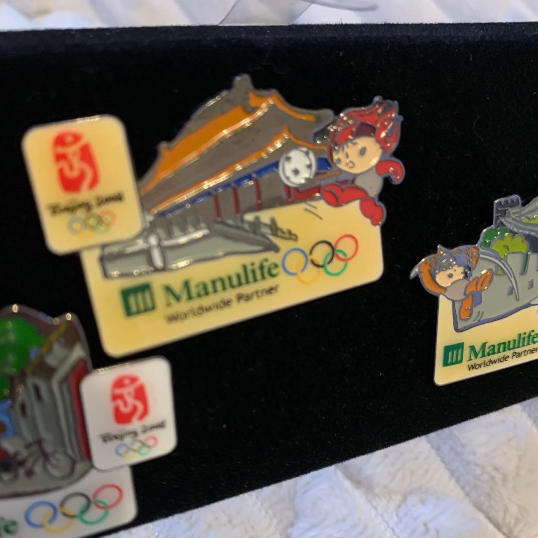 北京オリンピック マニュライフ生命 ピンバッチ 5個 激レア出品