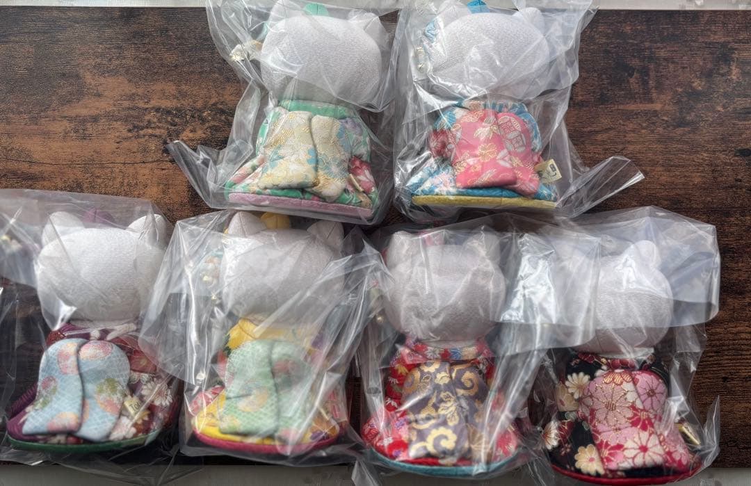 柿沼東光 木目込み人形　ハローキティ6体セット