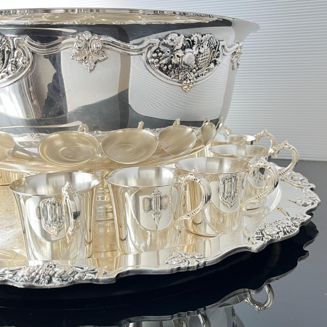 【WALLACE】 果実のパンチボウル / ワインクーラー パンチカップ12個