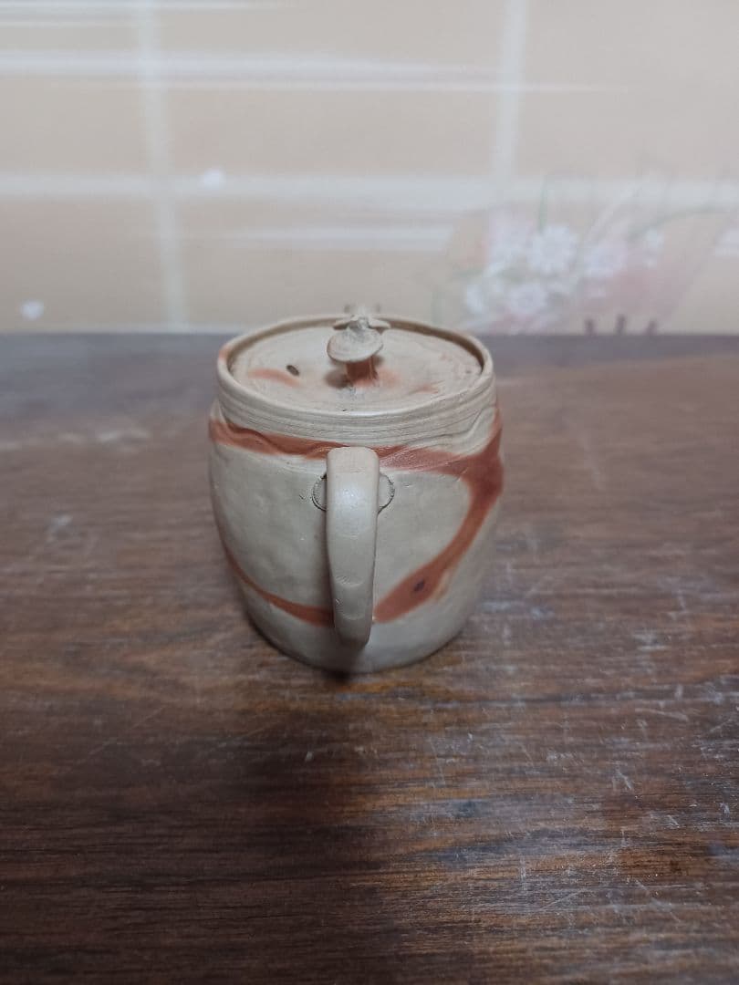 常滑焼　火襷急須　四代伊奈長三　造