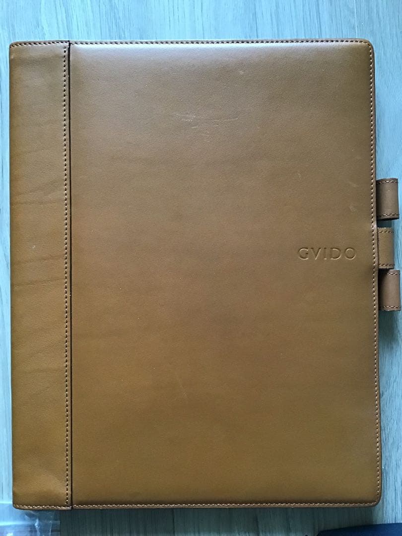 GVIDO（グイド）　牛革カバーブラウン　2画面電子ペーパー端末