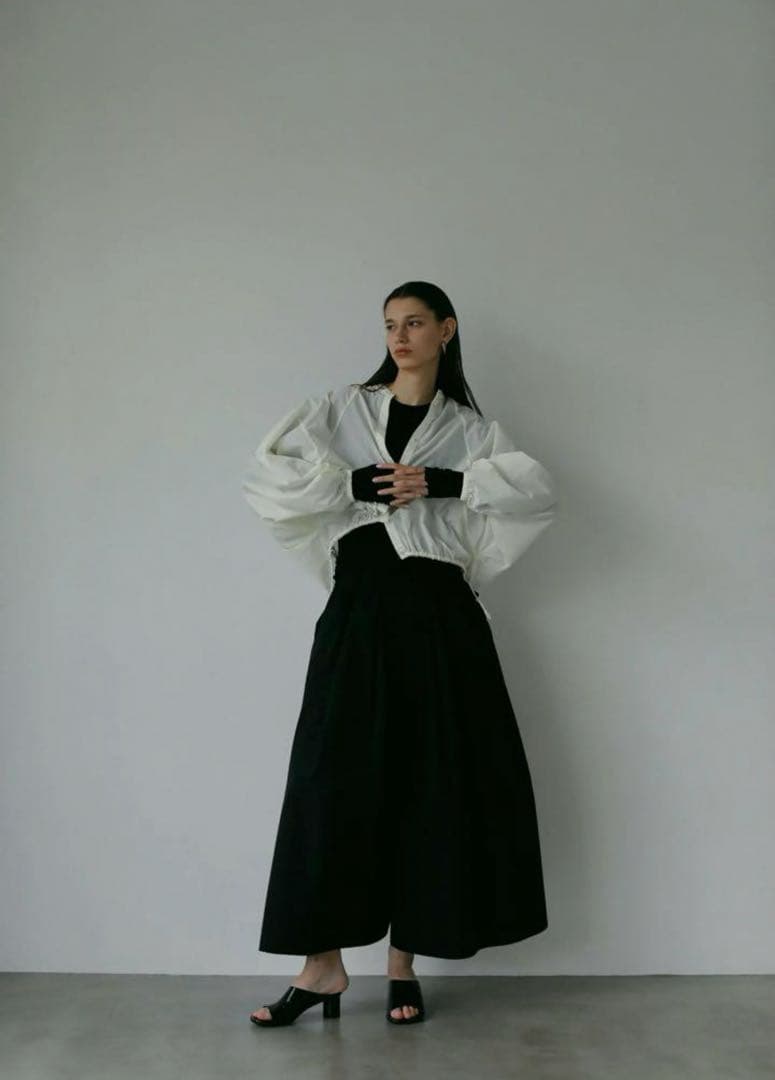 LOHEN ローヘンハイカウントグログランスカートパンツ黒