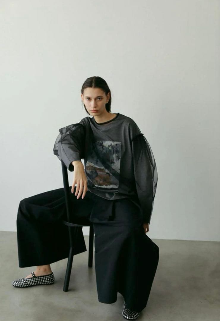 LOHEN ローヘンハイカウントグログランスカートパンツ黒