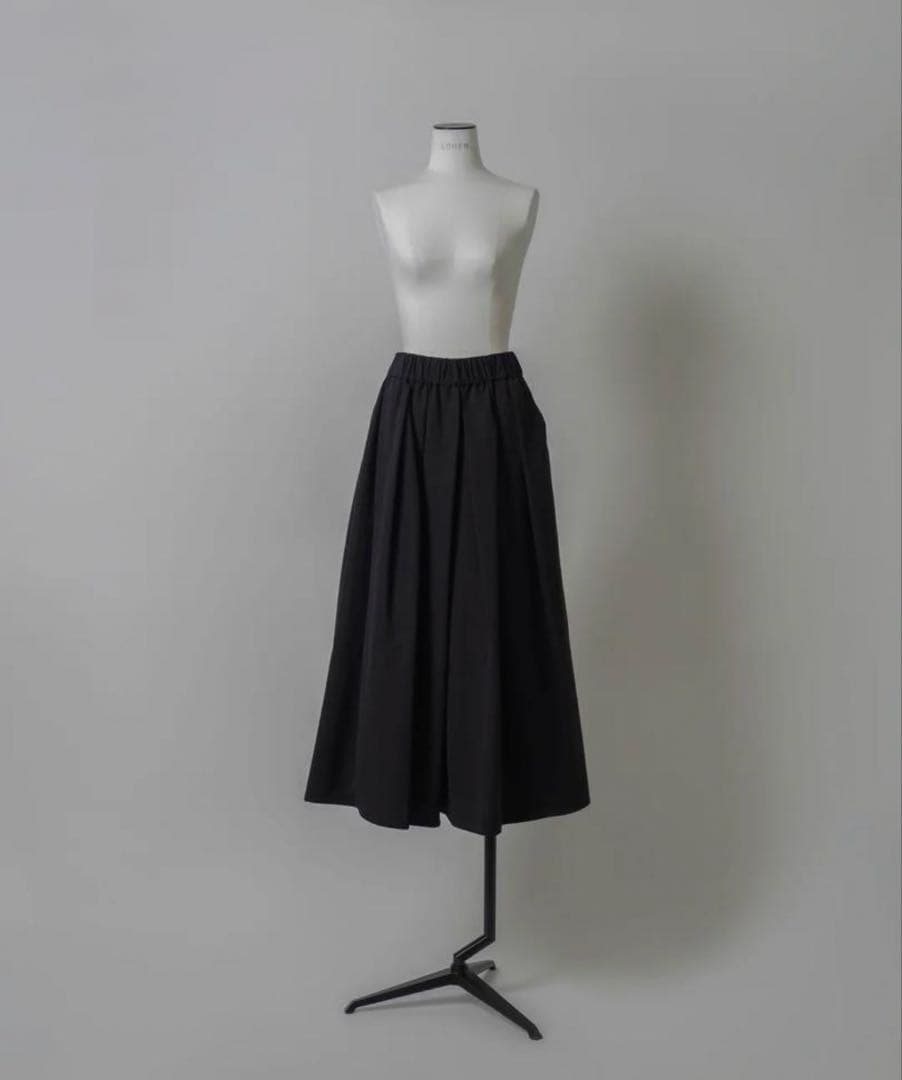 LOHEN ローヘンハイカウントグログランスカートパンツ黒