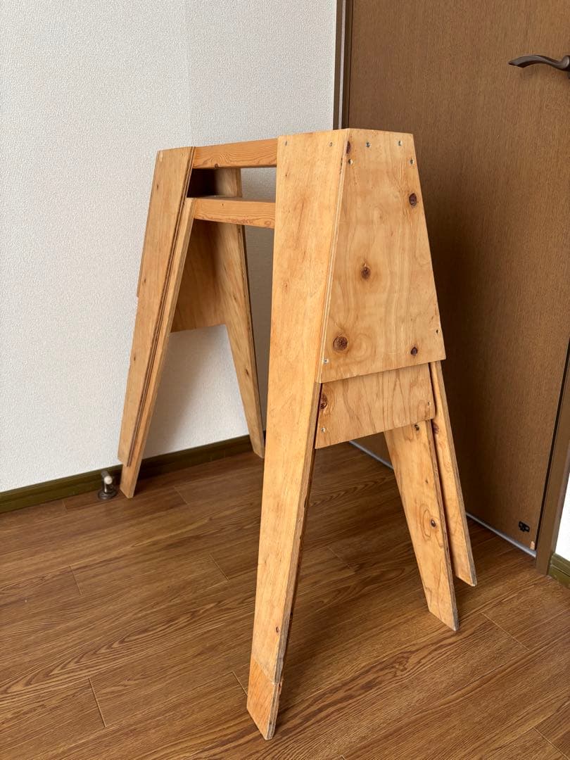 作業台 作業馬 テーブル脚 DIY 木工 スタッキング 天然木 2個セット