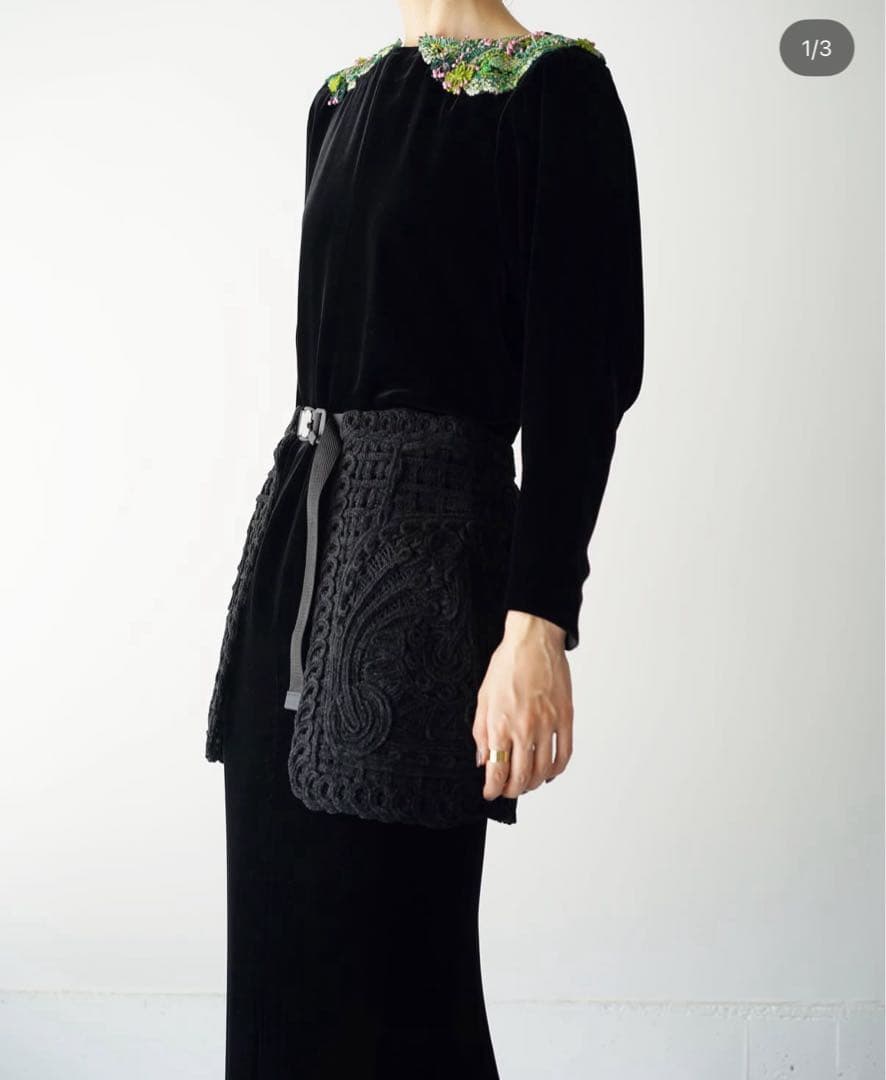 mame新品コード刺繍 Wrapped Skirt