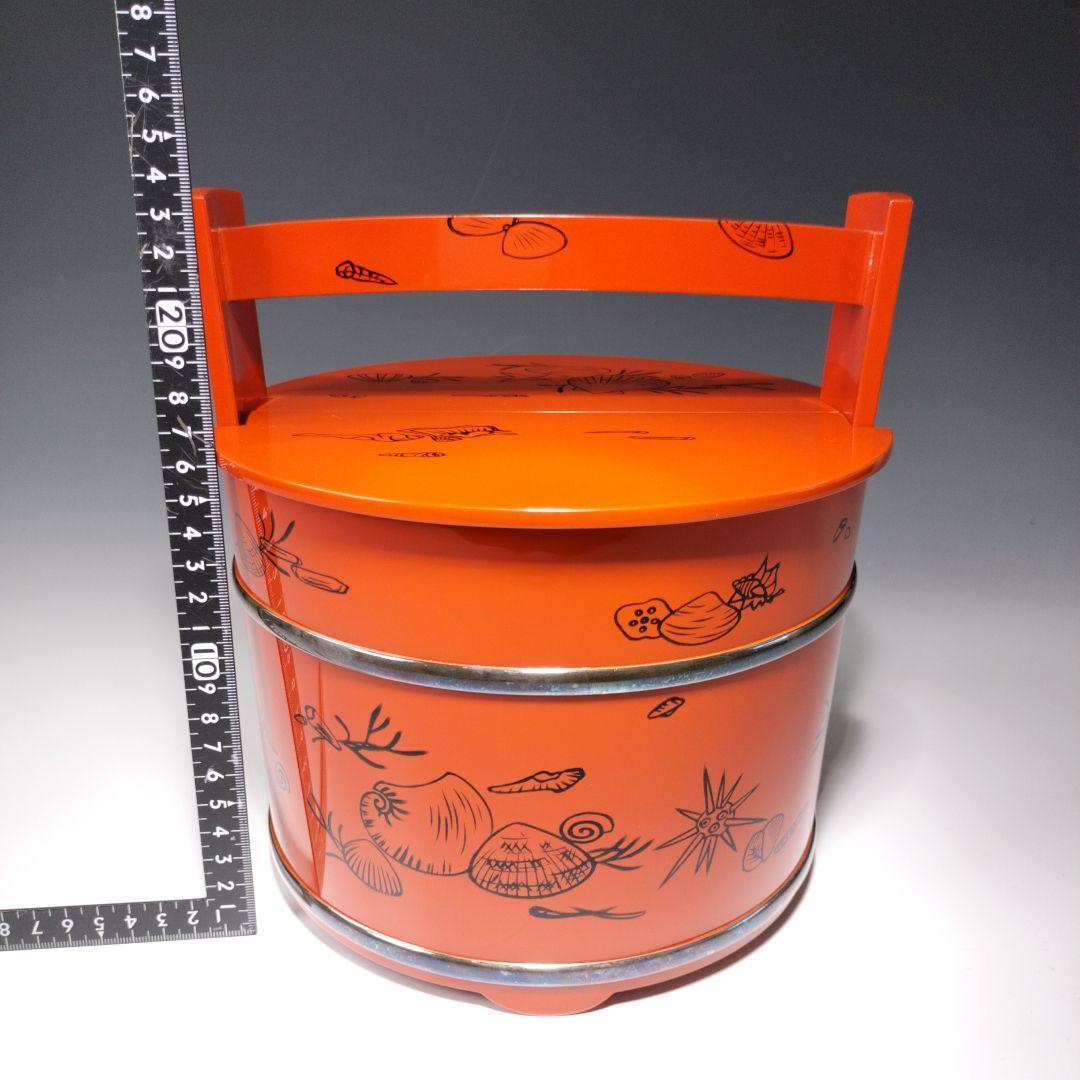 最終値下げ輪島塗　茶道具朱手桶水指　共箱　美品