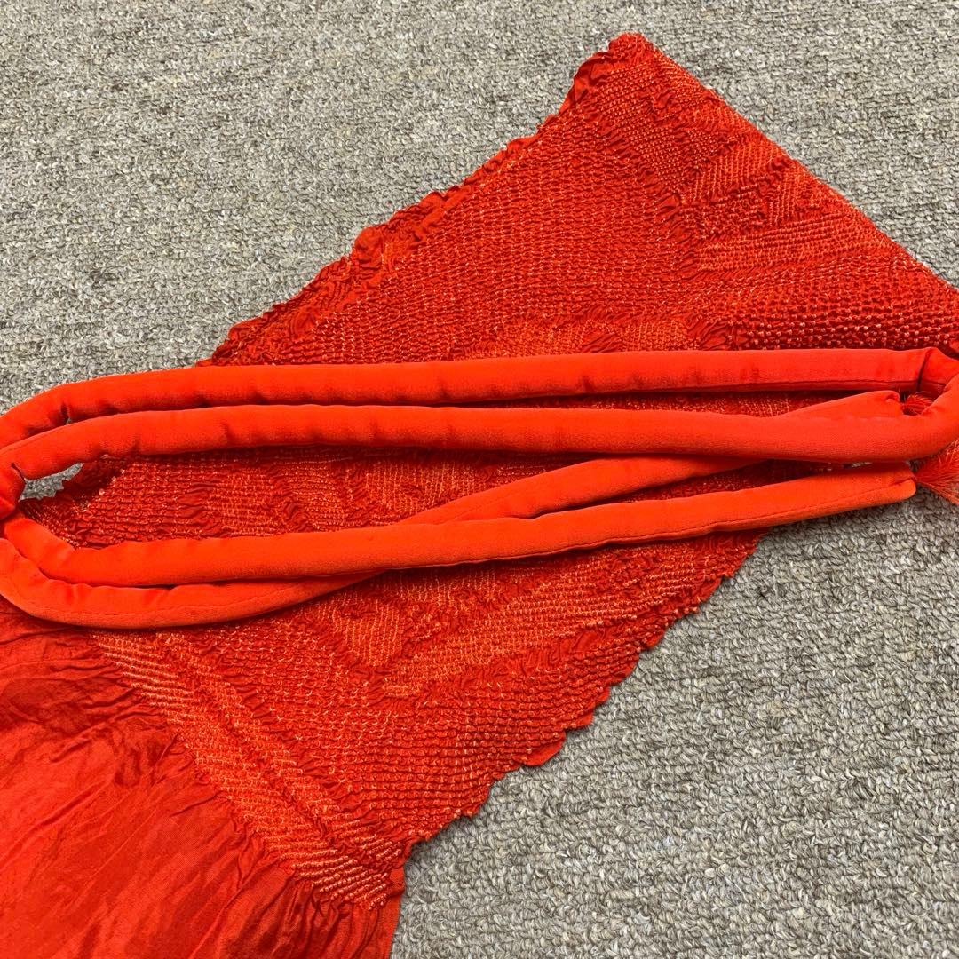 512ag64帯揚げ帯締め□七五三 七歳 女児 着物&袋帯 鴛鴦 絞染め