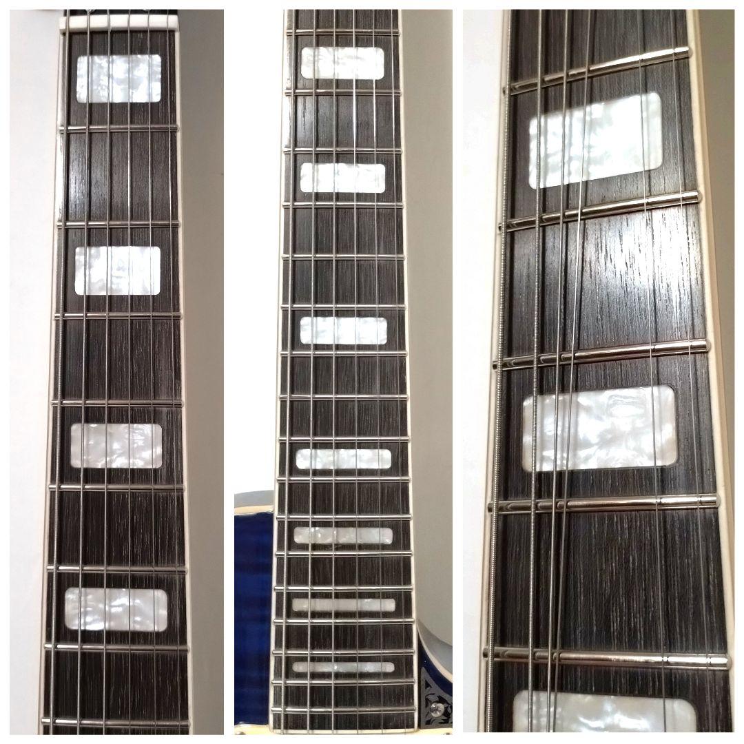 美品　Grote　LP Style　レスポールタイプ　シースルーブルー　トラ杢