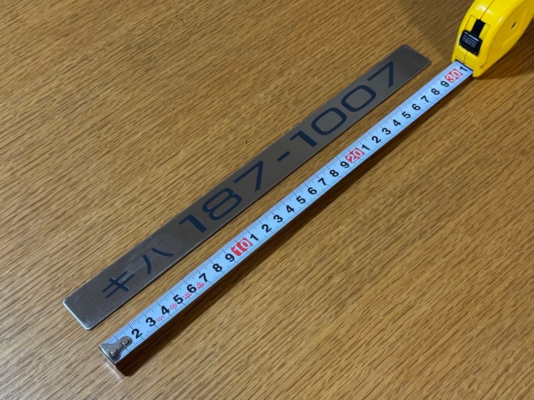 希少・美品　JR西日本　キハ187系　特急型気動車車輌銘板　キハ187-1007