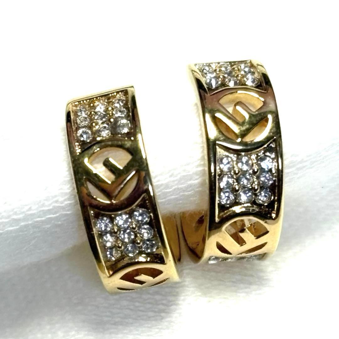 ★美品★　FENDI フェンディ エフイズフェンディ フープ ピアス