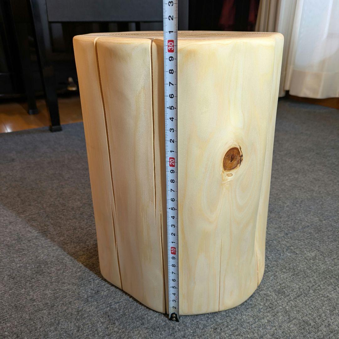 天然ヒバ　切り株　丸太　椅子　スツール　高さ約30.5㎝