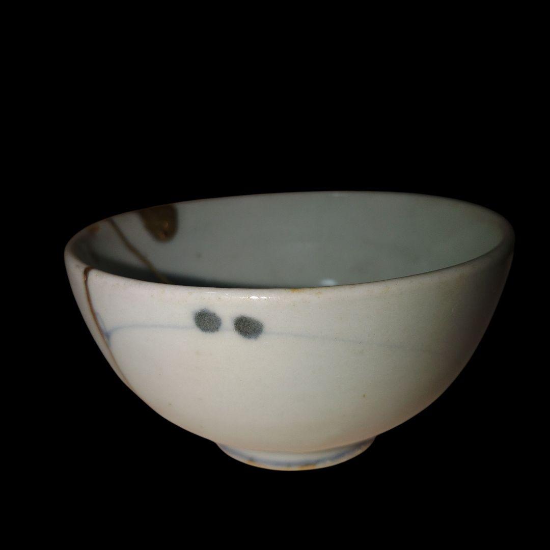 古伊万里　江戸時代　ナズナ文染付碗　くらわんか