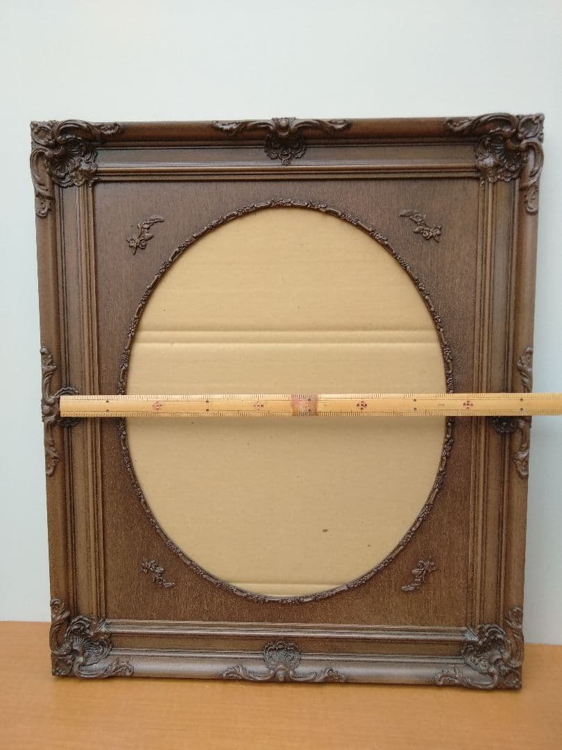 エスアンドエフ　S&F　高級輸入額縁　半切　アンティーク　ブラウン　007
