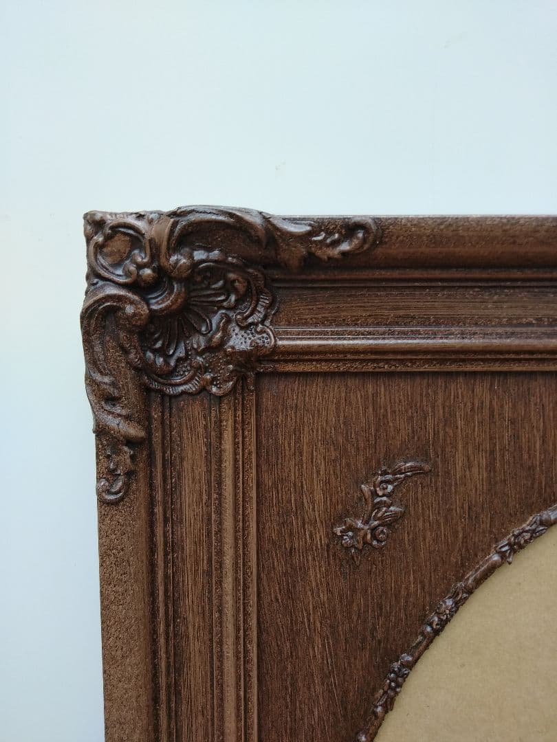 エスアンドエフ　S&F　高級輸入額縁　半切　アンティーク　ブラウン　007