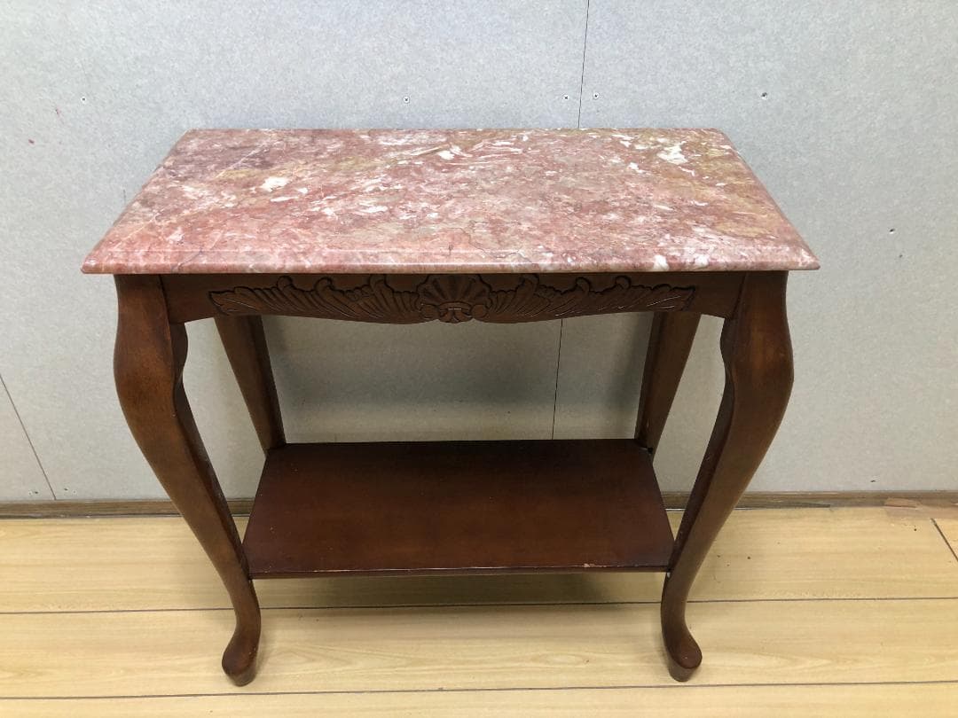 希少品　大理石 ロココ調 クラシック 猫脚 コンソールテーブル 75092-2