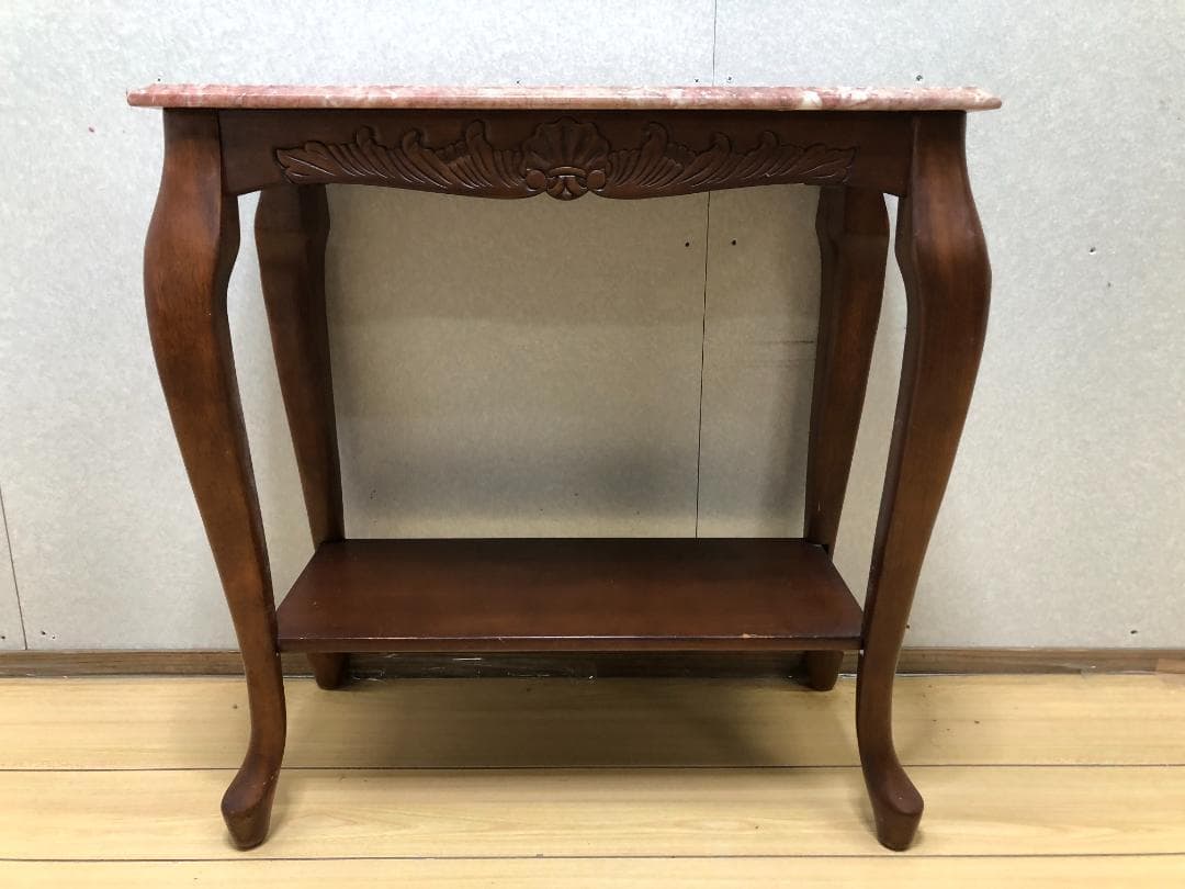 希少品　大理石 ロココ調 クラシック 猫脚 コンソールテーブル 75092-2