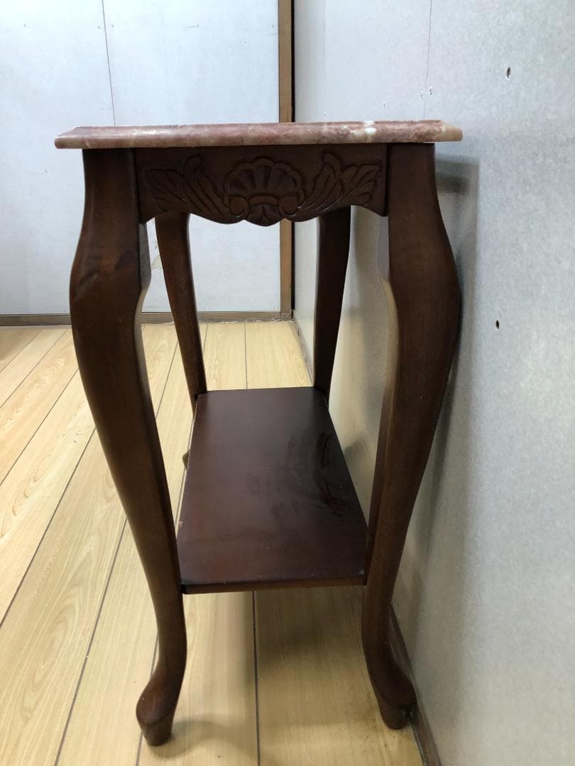 希少品　大理石 ロココ調 クラシック 猫脚 コンソールテーブル 75092-2