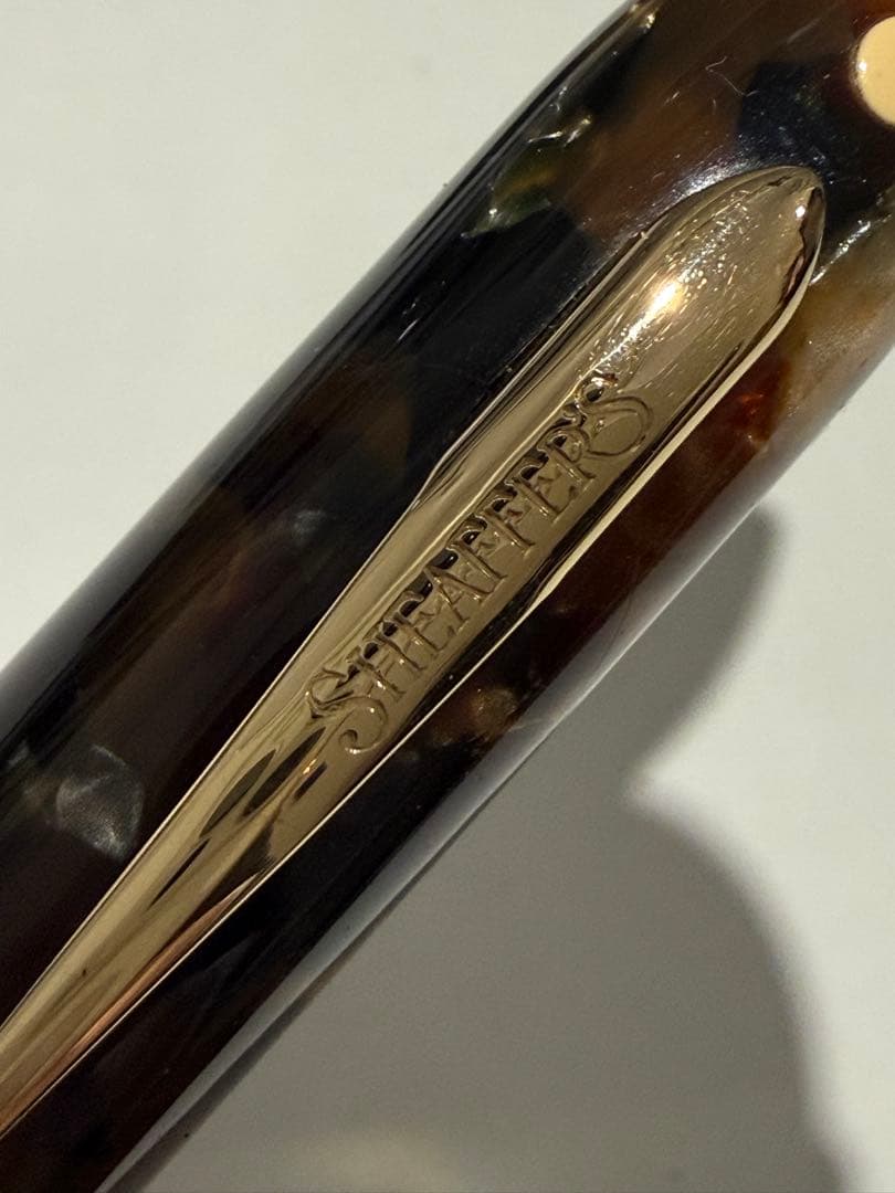SHEAFFER Feather Touch 万年筆 レザーケース付き