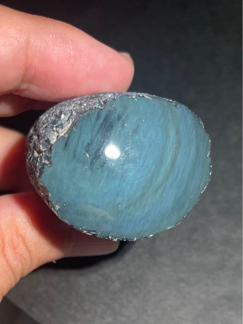 研磨品　十勝石玲瓏　特選6個セット　レインボーオブシディアン