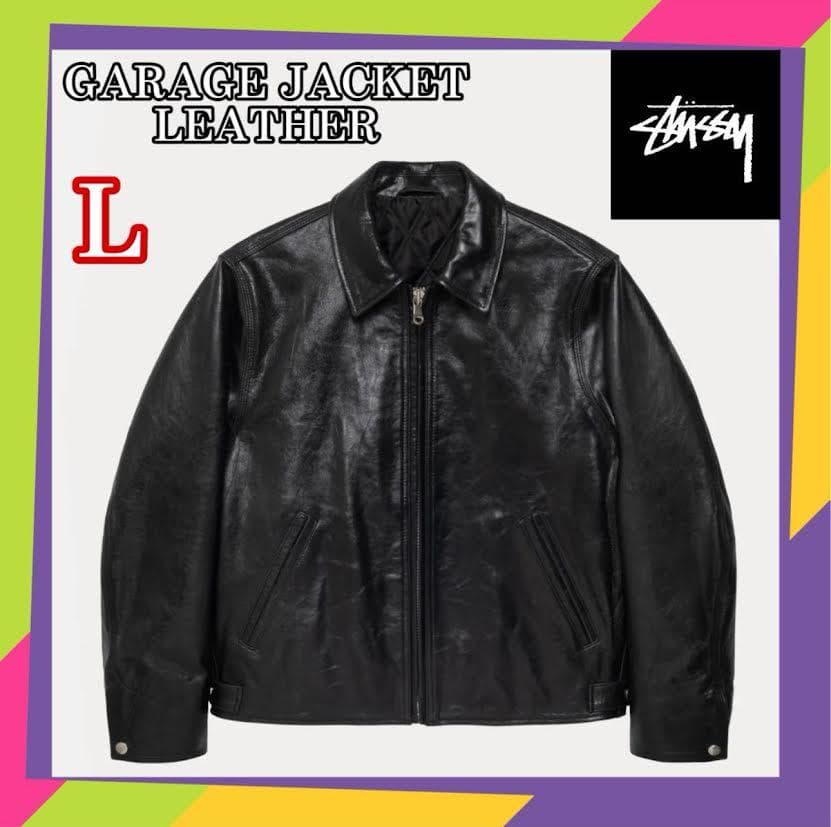 Stussy GARAGE JACKET LEATHER レザー L