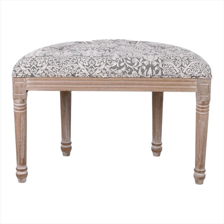 新品　NEWハーフムーン スツール いちご泥棒 グレー