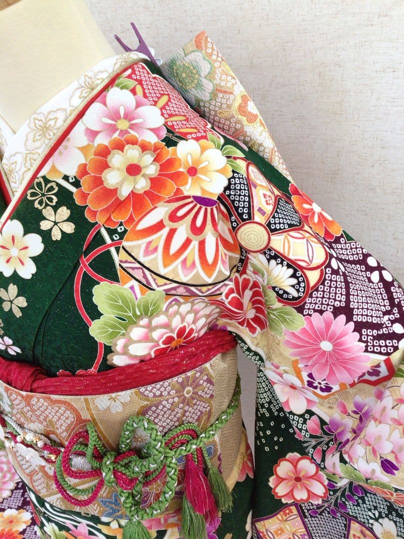 振袖フルセット　緑