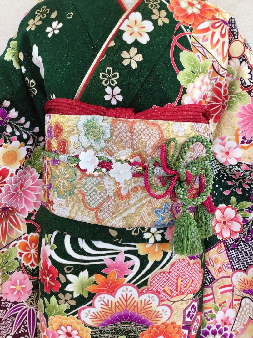 振袖フルセット　緑