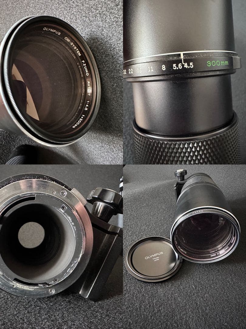 OLYMPUS OM-1三本レンズ 35mm 75mm-150mm 300mm