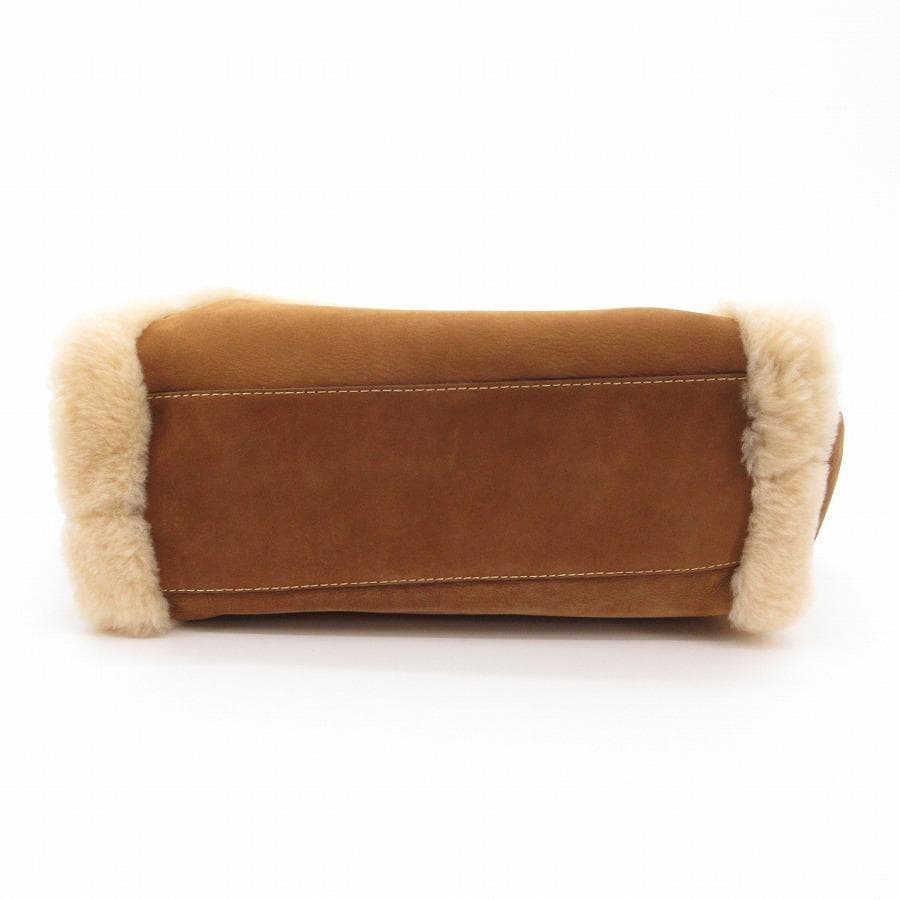 超美品 銀座かねまつ ムートンバッグ レザー 30-25120403