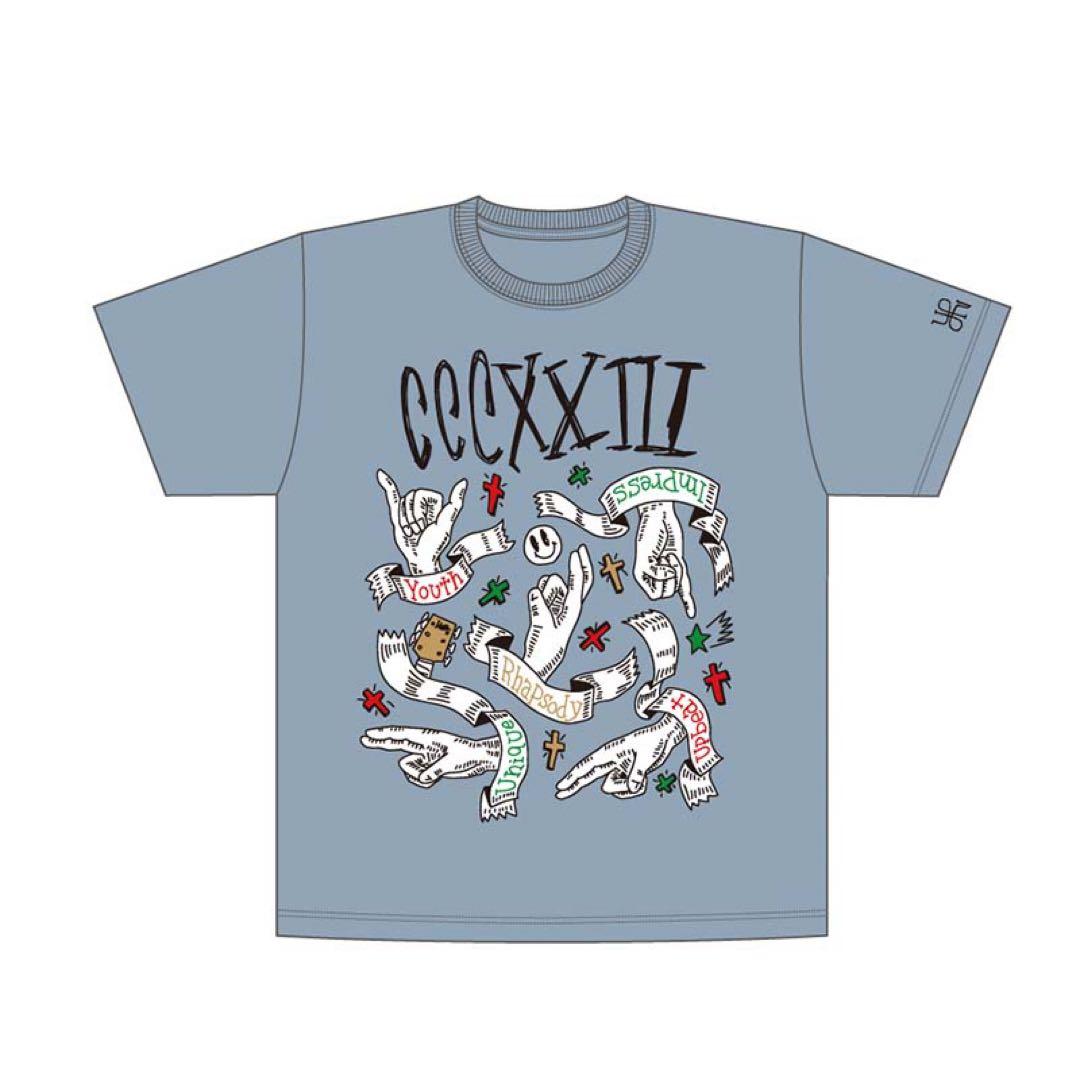 優里フェスローマ数字Tシャツ XL ブルー青