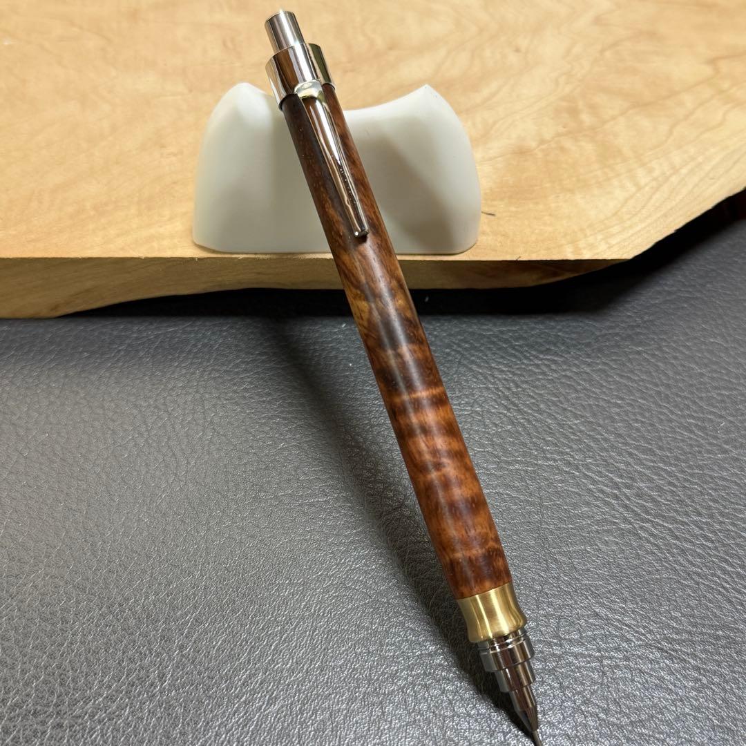 171グラナディロ杢あり　木製シャーペン　最強低重心R① 真鍮